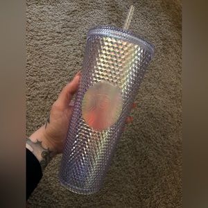 🪽IRIDESCENT CLEAR STUDDED STARBUCKS TUMBLER 🪽